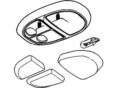 GM 22588941 Lamp Assembly, Dome & Reading *Black