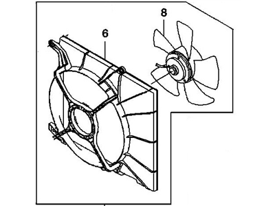 2005 Chevrolet Aveo A/C Condenser Fan - 96536522