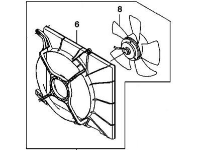 2004 Chevrolet Aveo Radiator fan - 96536521