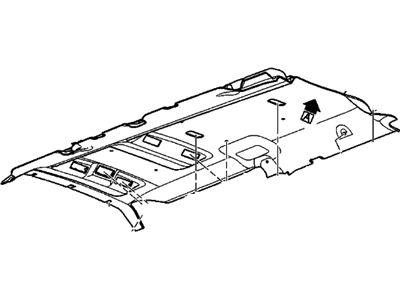 15248187 GM Module Assembly, Rear Hdlnr Trim *Shale Illustration 1 of 1