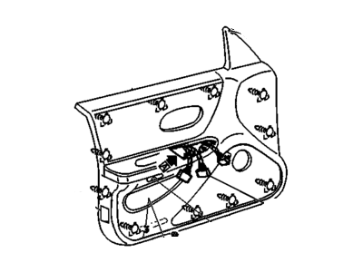 GM 10282024 Trim Assembly, Front Side Door *Graphite