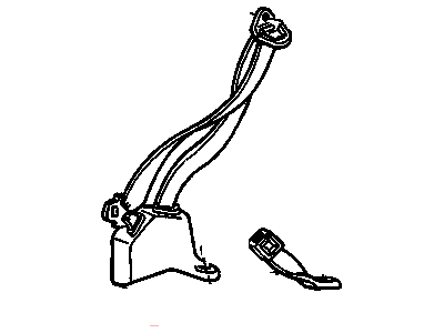 1990 GMC Suburban Seat Belt - 15633106