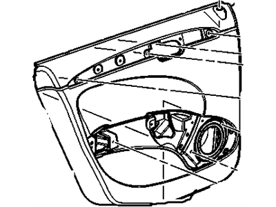 GM 15902176 TRIM, Rear Side Door Trim