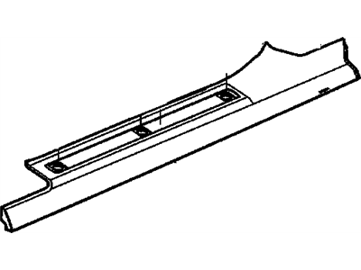 GM 92268541 Rear Side Door Sill Trim Plate 92268541 GM Rear Side Door Sill Trim Plate Illustration 1 of 1