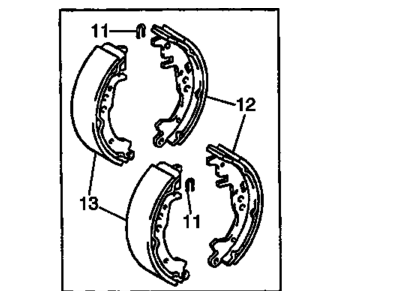 2005 Pontiac Vibe Brake Shoe - 88972490