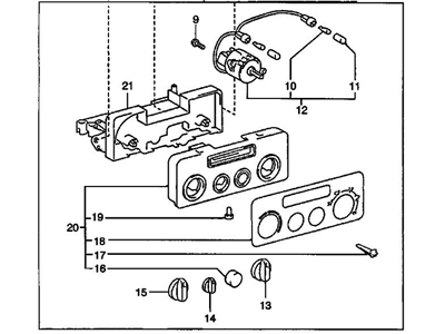 GM 94859832 Heater & Air Conditioner Control Assembly