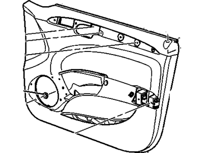 GM 15826362 Trim Assembly, Front Side Door *Ebony