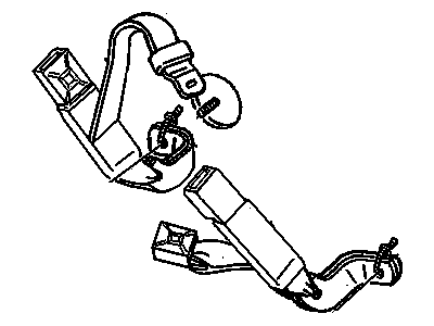 GM 12509428 Belt Kit, Rear Seat Center & Outer Seat Bkls*Medium Bee*Beechwood