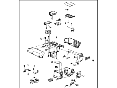 GM 88892589 CONSOLE, Floor Console