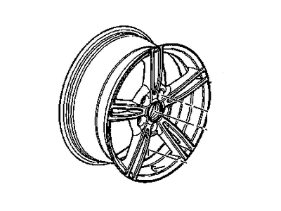 GM 9596781 Wheel Rim, 18X8.5 Aluminum 56Mm Outside 120.65 Bellcrank. *Silver