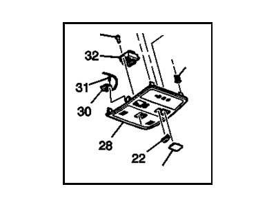 GM 89023597 Console Asm,Roof (Main Housing) *Cashmere