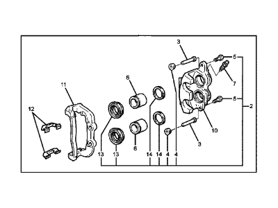 GM 92147146 Caliper,Front Brake