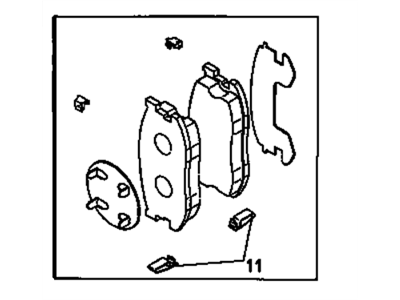 GM 94449206 Pad Kit, Front Brake Disc