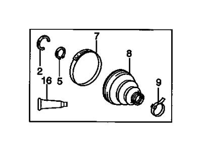 GM 19183777 Boot Kit,Rear Wheel Drive Shaft Tri, Pot Joint