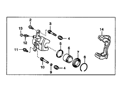 GM 19204319 Caliper,Front Brake