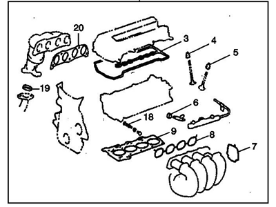 Pontiac Vibe Head Gasket - 88974234