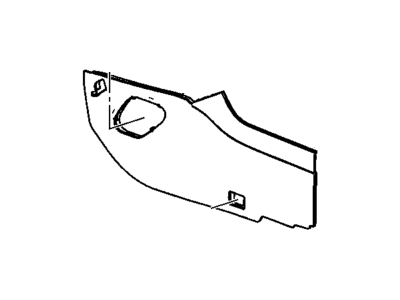 GM 15948554 Panel Assembly, Front Floor Console Extension (L/H) *Ebony/Ebony