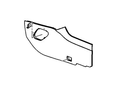 GM 25831806 Panel Assembly, Front Floor Console Extension (R/H) *Titanium