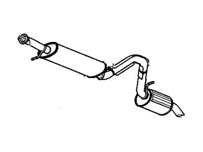 GM 25839181 Exhaust Muffler Assembly (W/ Resonator, Exhaust & Tail Pipe