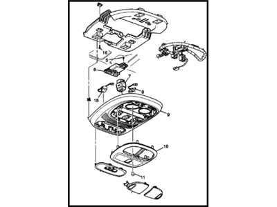 GM 25937031 Console Pkg, Roof *Gray Y