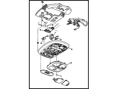 GM 25965213 Console Pkg, Roof *Gray Y