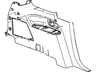 GM 23389788 Panel Assembly, Quarter Lower Rear Trim *Titanium