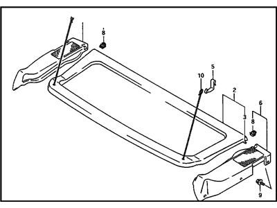 GM 96064697 Shade Kit, Rear Parcel Main (Blue)