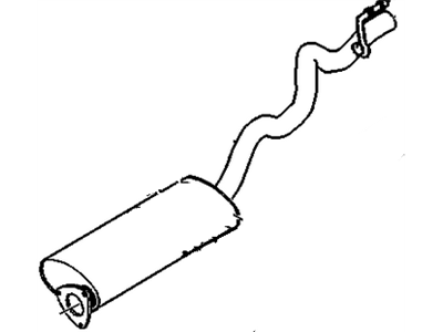 GM 15986854 Exhaust Muffler Assembly (W/ Exhaust Pipe & Tail Pipe)