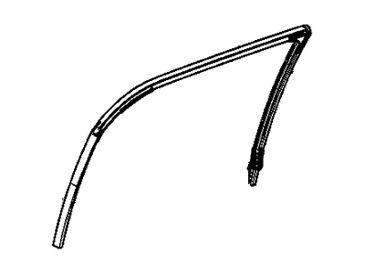 GM 20939317 Weatherstrip Assembly, Rear Side Door Window Outer 20939317 GM Weatherstrip Assembly, Rear Side Door Window Outer Illustration 1 of 1