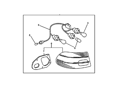 GM 94857196 Lamp,Tail