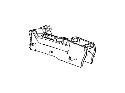 GM 25849037 Console Assembly, Front Floor *Ebony