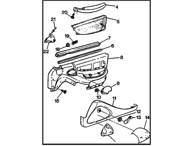 GM 22603160 Trim Assembly, Front Side Door *Vacuum Deposited Metal (Al) Gry/Graph