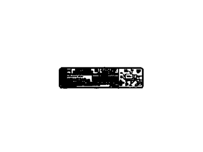 GM 12570751 Label, Vehicle Emission Control Information