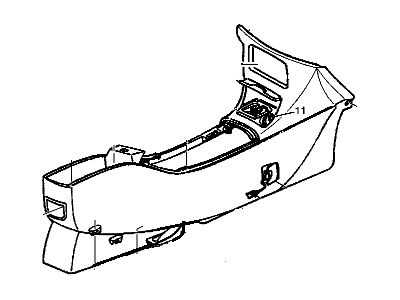 GM 10332460 Console Assembly, Front Floor Lower *Gray Y