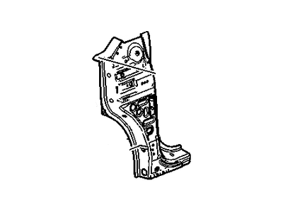 94525911 GM Body Hinge Pillar Outer Panel Reinforcement Assembly Illustration 1 of 1