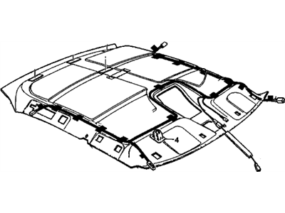 GM 25616091 Panel Assembly, Headlining Trim Finish *Gray