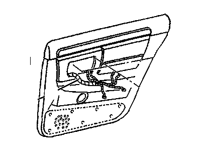 GM 25677541 Trim Assembly, Rear Side Door *Black