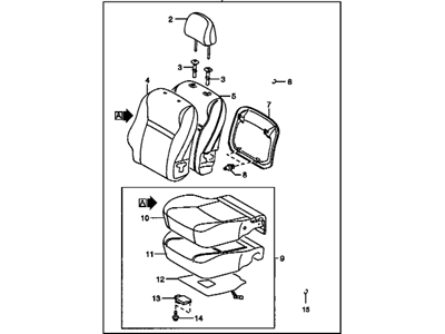 GM 19185010 Seat,Pass(W/Belt) *Gray