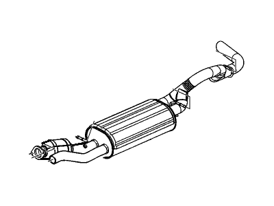 GM 88983207 Exhaust Muffler Assembly (W/ Exhaust & T/Pipe & 3Way Catalytic Converter