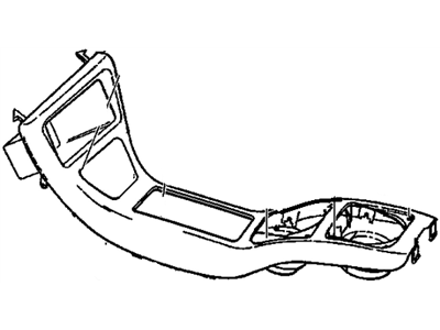 GM 10236757 Plate Assembly, Front Floor Console Trim *Adriatic Blu