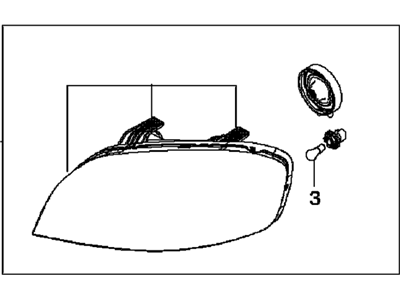 Pontiac G3 Headlight - 96995736