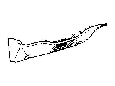 15028625 GM Panel Assembly, Instrument Panel Driver Knee Bolster *Gray Illustration 1 of 1