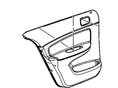GM 25953742 Panel Assembly, Rear Side Door Trim *Ebony