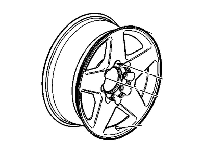 GM 22909146 Wheel Rim, 20X8.5J Aluminum 44Mm Outside 180X8Xm14 B