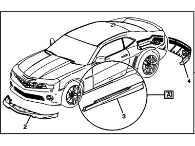 GM 22781381 Molding Kit, Body Side *Dark Argt Metal