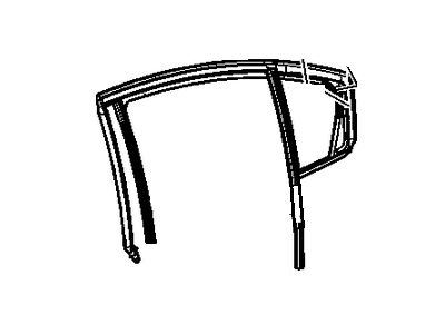 GM 95040057 Weatherstrip Assembly, Rear Side Door Window (W/O Glass)