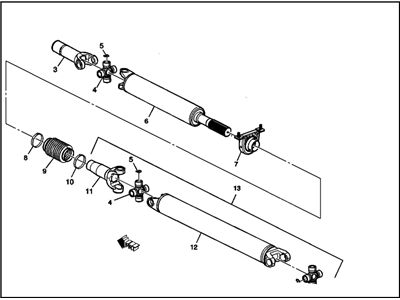 GM 15711990 Shaft Assembly, Front & Rear Propeller