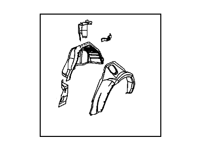 GM 25622890 Rear Wheelhouse Inner Panel Assembly 25622890 GM Rear Wheelhouse Inner Panel Assembly Illustration 1 of 1
