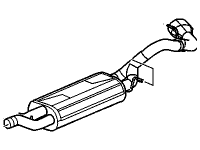 GM 10398388 Exhaust Muffler Assembly (W/ Exhaust Pipe & Tail Pipe)