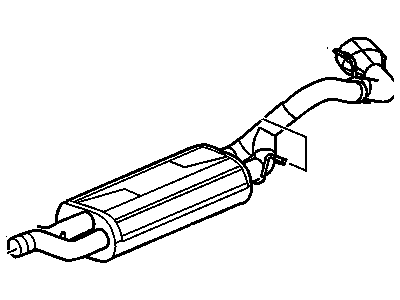 GM 10398387 Exhaust Muffler (W/Exhaust Pipe & Tail Pipe)